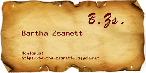 Bartha Zsanett névjegykártya