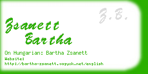 zsanett bartha business card